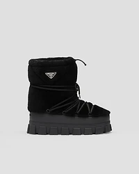 Shearling après ski booties