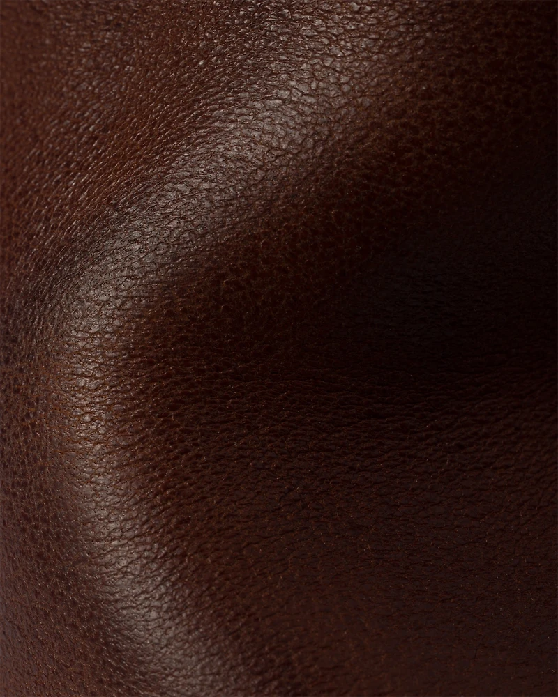 Leather zipper boots