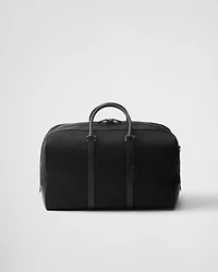 Re-Nylon and Saffiano leather duffel bag