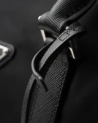 Re-Nylon and Saffiano leather duffel bag