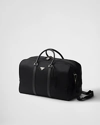 Re-Nylon and Saffiano leather duffel bag