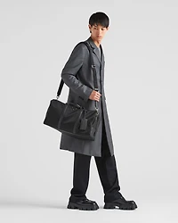Re-Nylon and Saffiano leather duffel bag