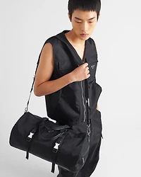 Re-Nylon and Saffiano leather duffle bag