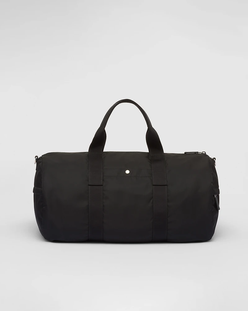 Re-Nylon and Saffiano leather duffle bag