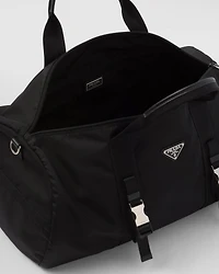 Re-Nylon and Saffiano leather duffle bag