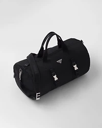 Re-Nylon and Saffiano leather duffle bag