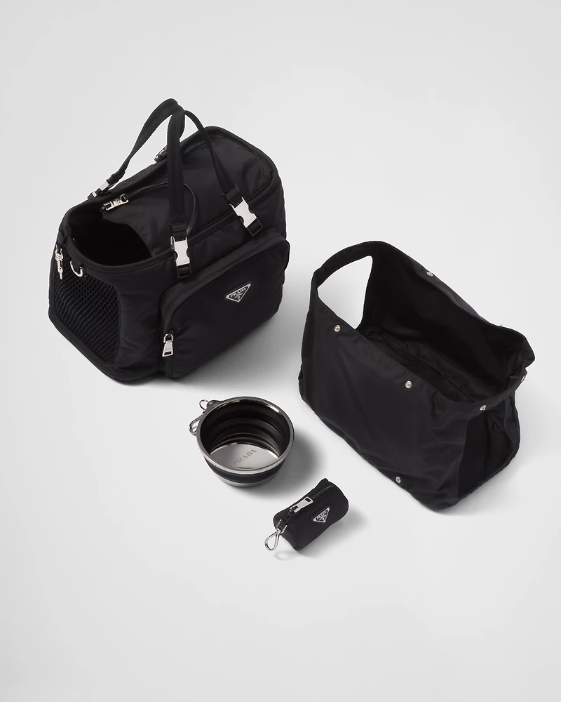 Re-Nylon and Saffiano leather pet bag