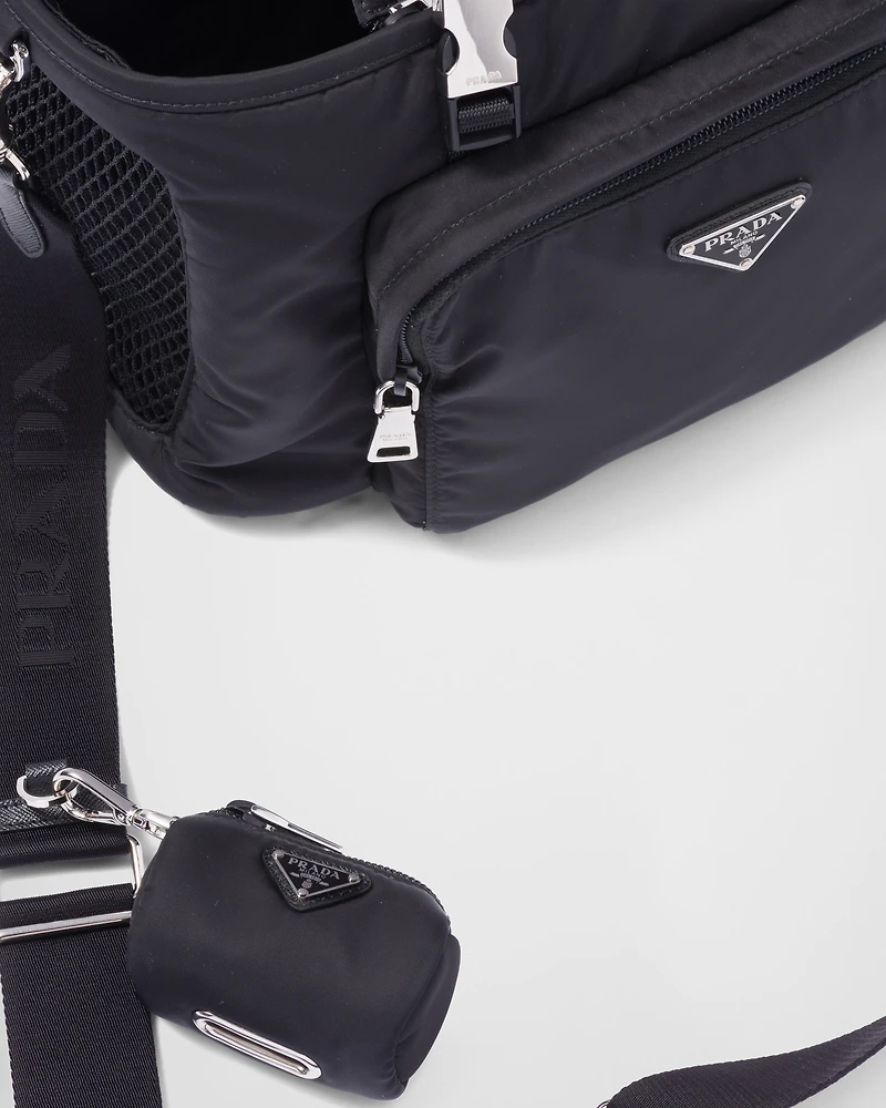 Re-Nylon and Saffiano leather pet bag