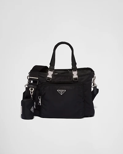 Re-Nylon and Saffiano leather pet bag