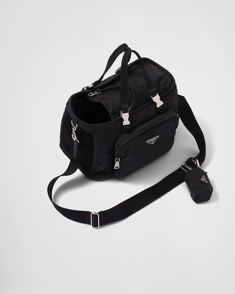 Re-Nylon and Saffiano leather pet bag