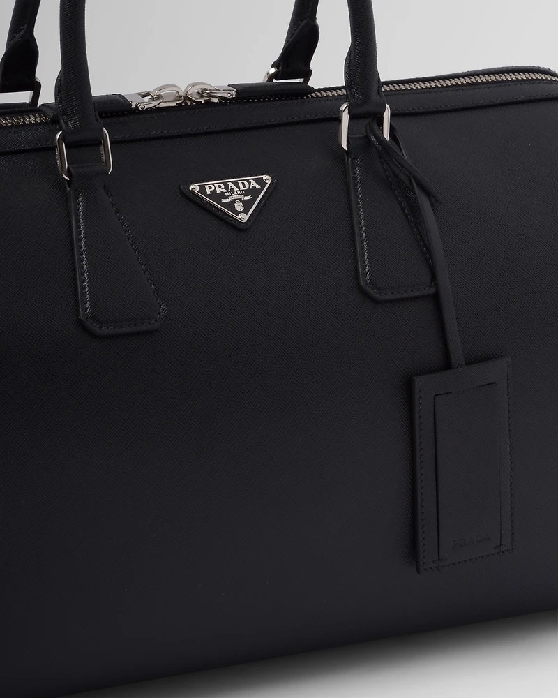 Saffiano leather travel bag