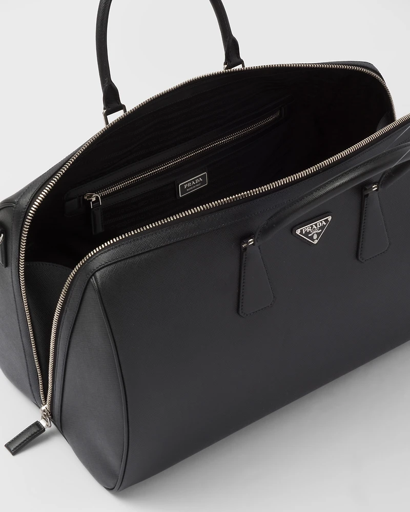 Saffiano leather travel bag
