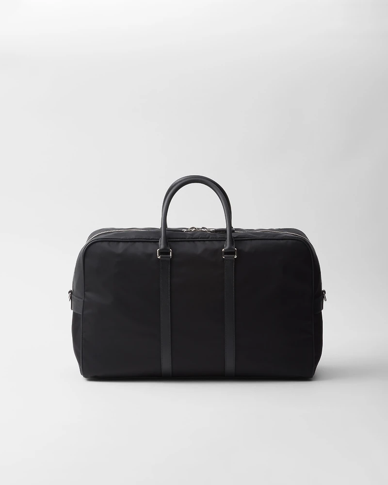 Re-Nylon and Saffiano leather duffel bag