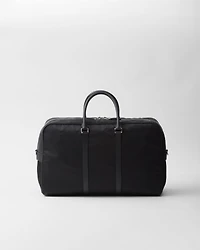Re-Nylon and Saffiano leather duffel bag