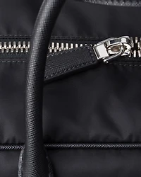 Re-Nylon and Saffiano leather duffel bag
