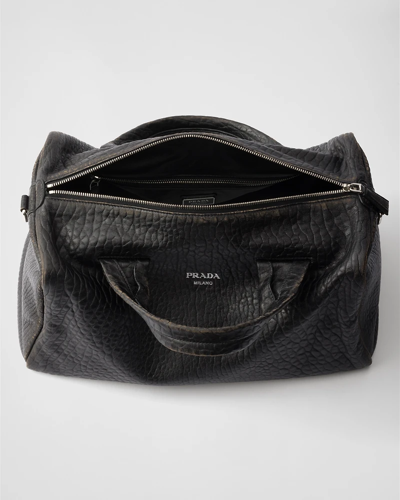 Nappa leather duffle bag