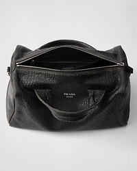 Nappa leather duffle bag