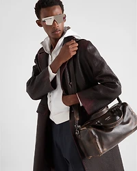 Small nappa leather duffle bag