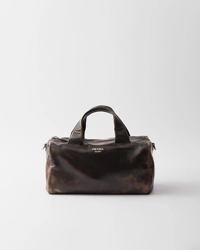 Small nappa leather duffle bag