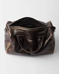 Small nappa leather duffle bag