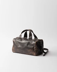 Small nappa leather duffle bag