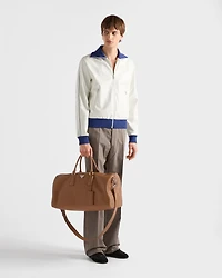 Leather duffel bag