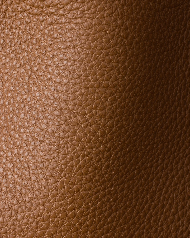 Leather duffel bag