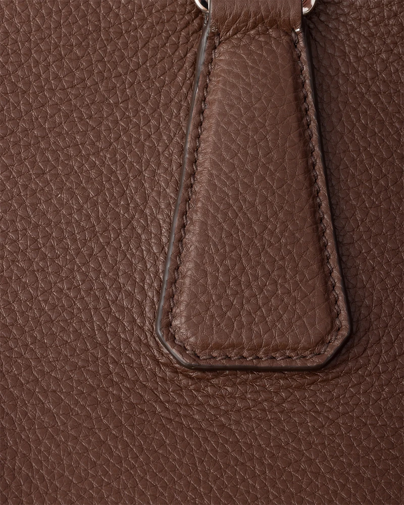 Leather duffle bag