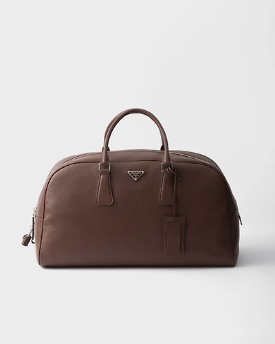 Leather duffle bag