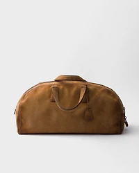 Suede duffle bag
