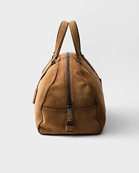 Suede duffle bag