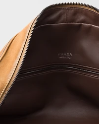 Suede duffle bag