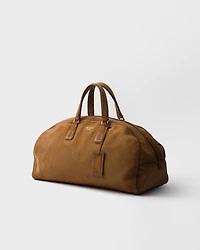 Suede duffle bag