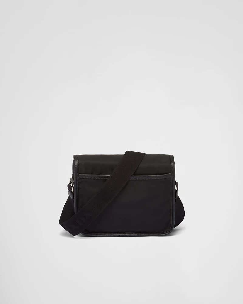 Re-Nylon and Saffiano leather shoulder bag