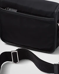 Re-Nylon and Saffiano leather shoulder bag