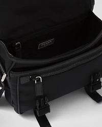 Re-Nylon and Saffiano leather shoulder bag