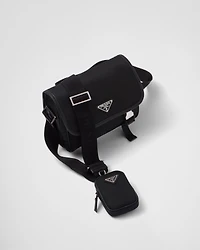 Re-Nylon and Saffiano leather shoulder bag