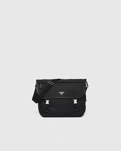 Re-Nylon and Saffiano leather shoulder bag
