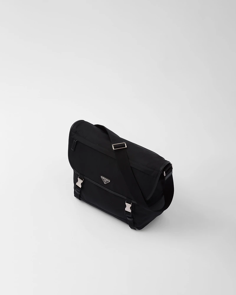 Re-Nylon and Saffiano leather shoulder bag