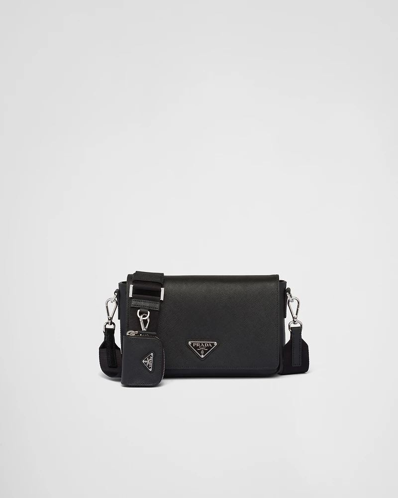 Saffiano leather shoulder bag