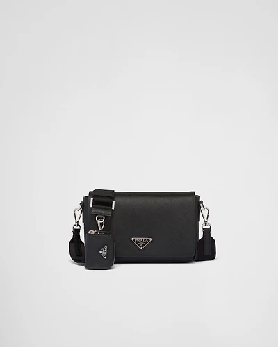 Saffiano leather shoulder bag