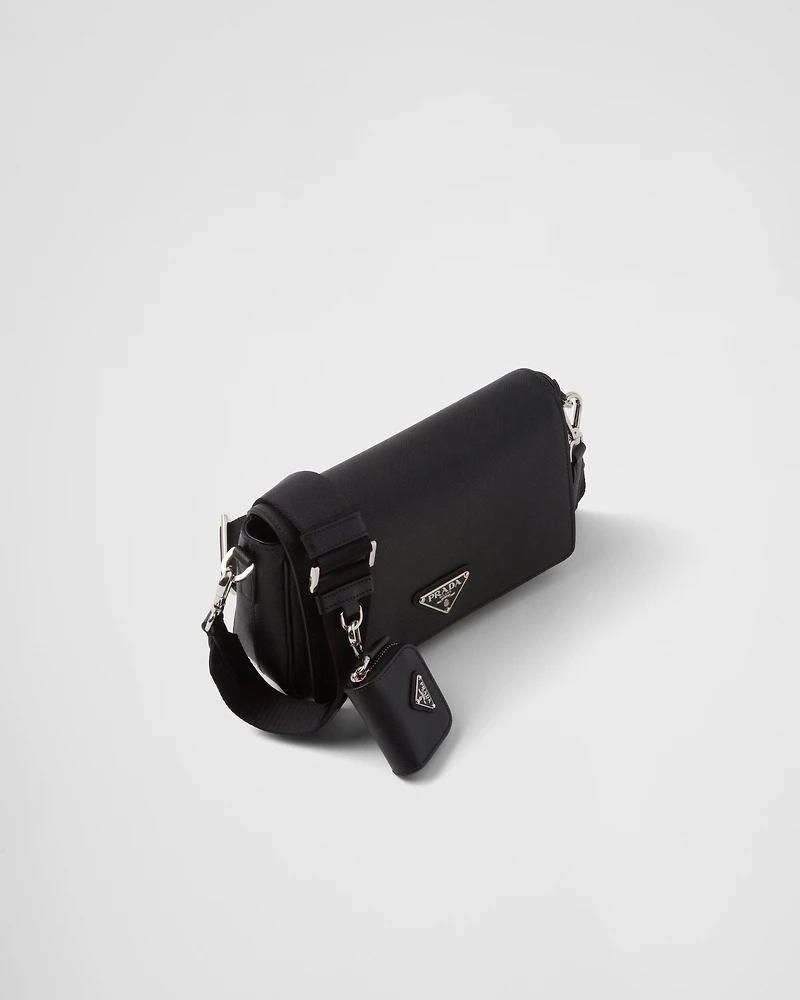 Saffiano leather shoulder bag