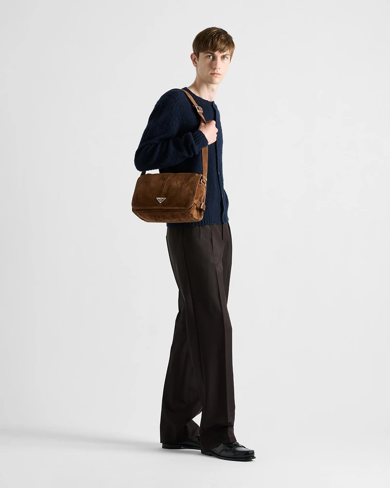 Suede shoulder bag