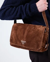 Suede shoulder bag