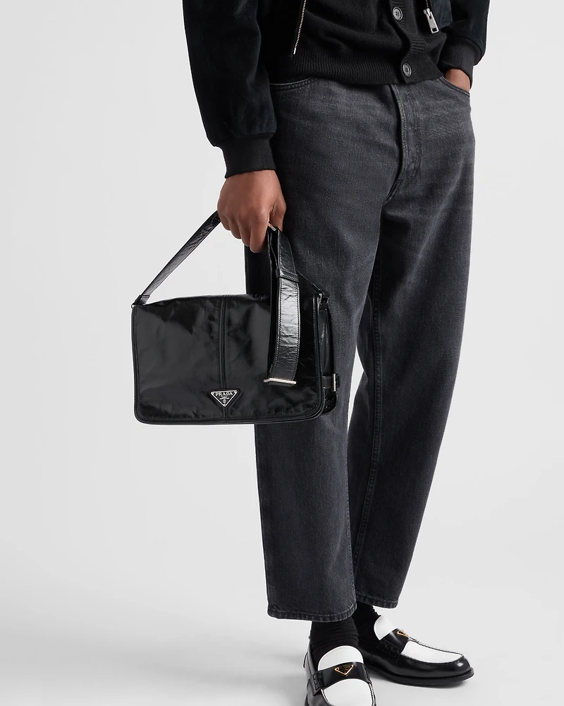 Leather shoulder bag