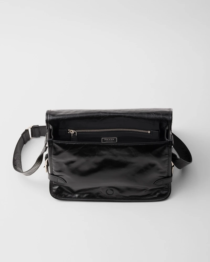 Leather shoulder bag