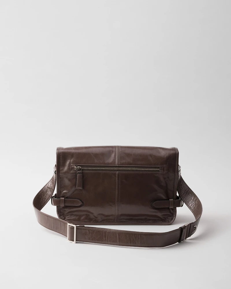 Leather shoulder bag