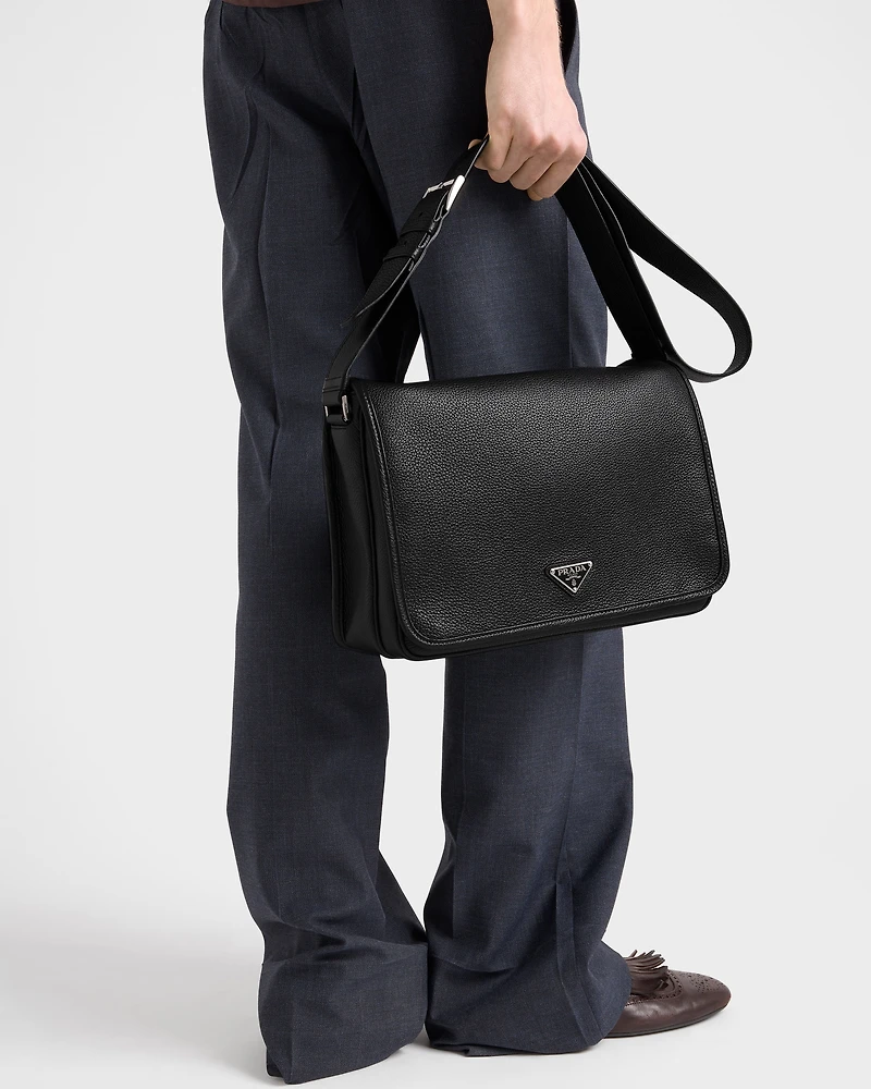 Leather shoulder bag