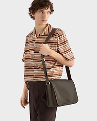 Leather shoulder bag