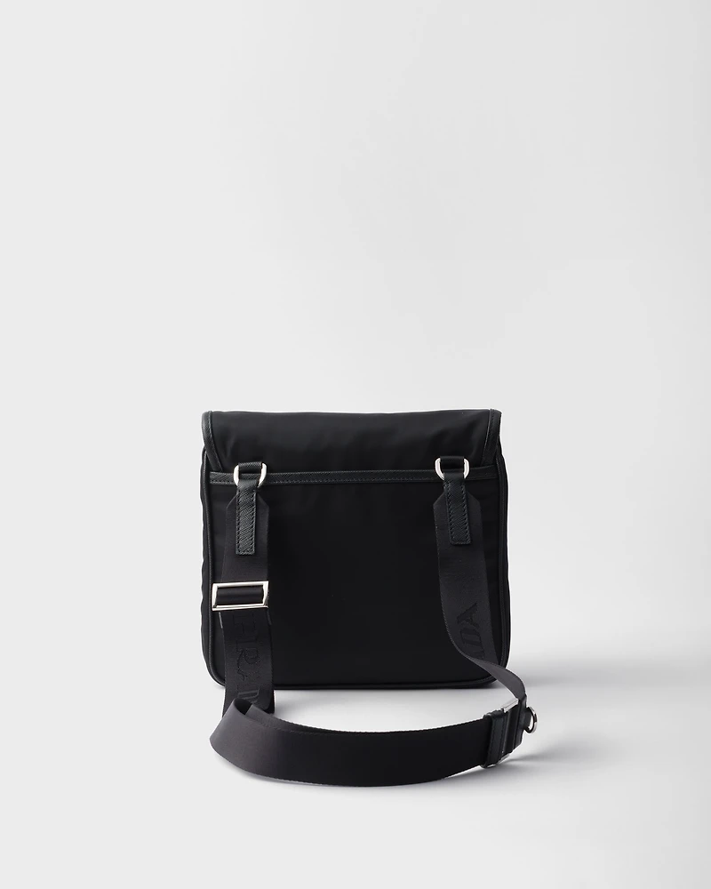 Re-Nylon and Saffiano leather shoulder bag